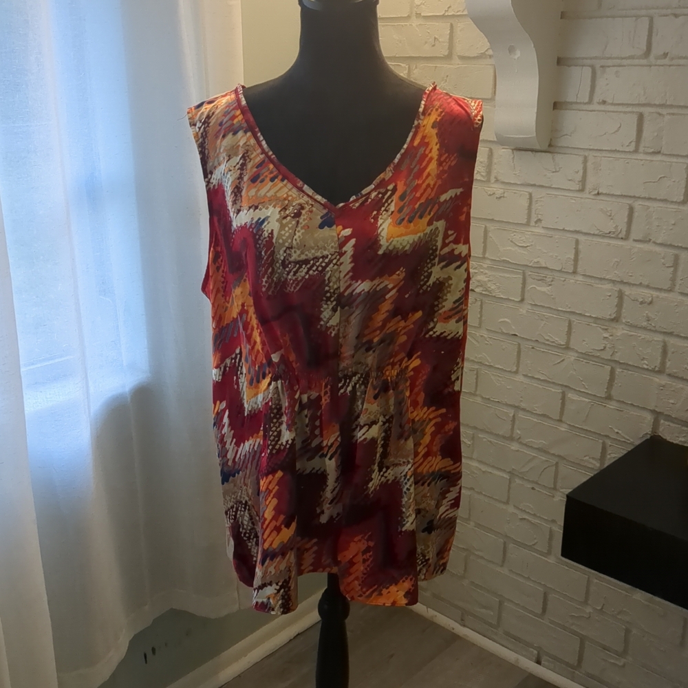**3/$10** Lane Bryant Multicolor Zigzag Blouse